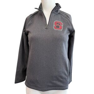 Youth Medium 10/12 NC State Wolfpack Pullover 1/4 Zip Gray Top Ladies Small NWT